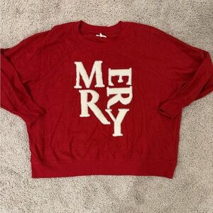 Maurices Red Merry Tunic Top